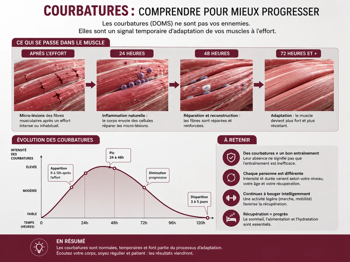 Courbatures et musculation : pourquoi et que faire