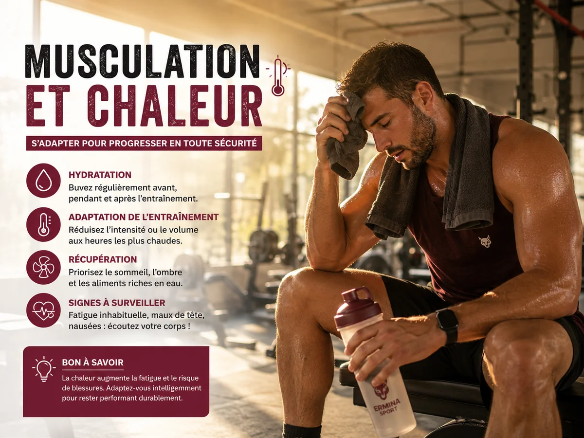 Musculation et forte chaleur : s'entraîner et récupérer
