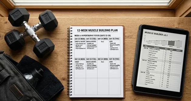 Planning d'entraînement musculation sur 12 semaines pour une prise de masse : Full Body, Upper/Lower, Push Pull Legs