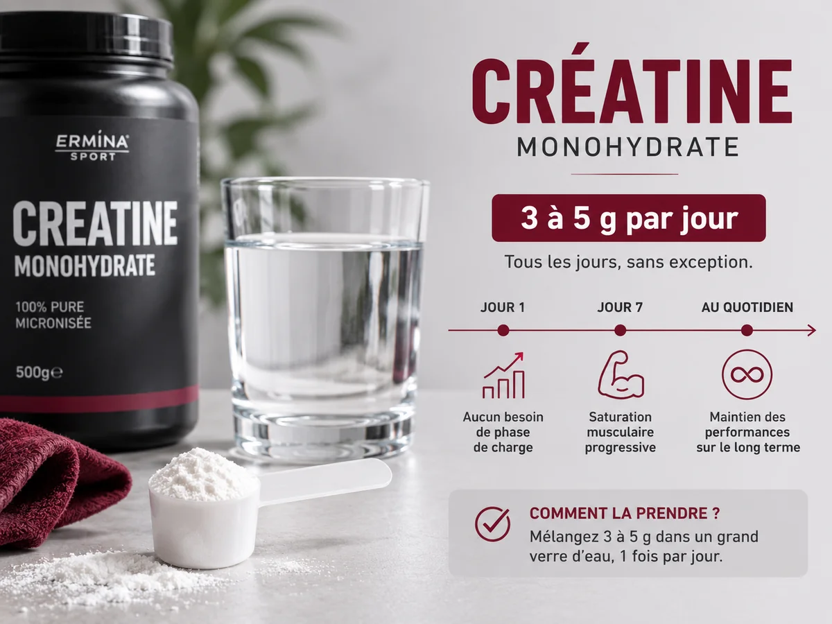 Créatine en musculation : dosage, effets et vérités