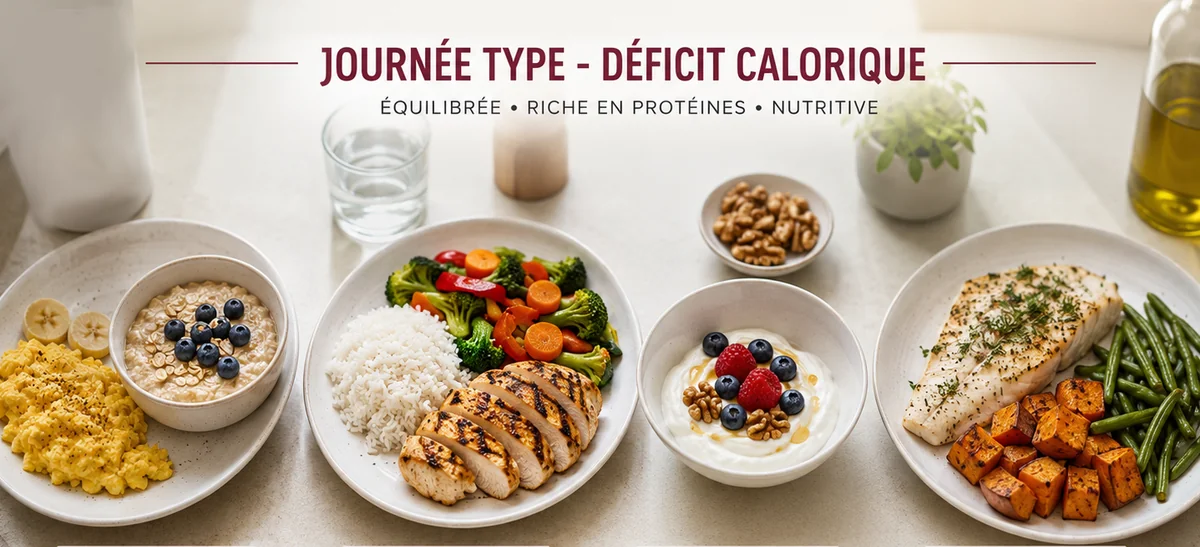 Journée type en sèche : menus et repas (3 exemples)