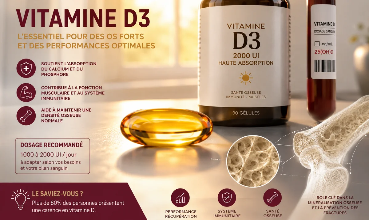 Vitamine D en musculation : carence, dosage et vrais effets